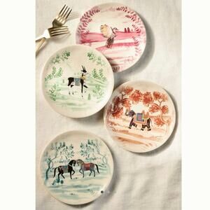 New Anthropologie Terrace Canapé Set of 4 Plates